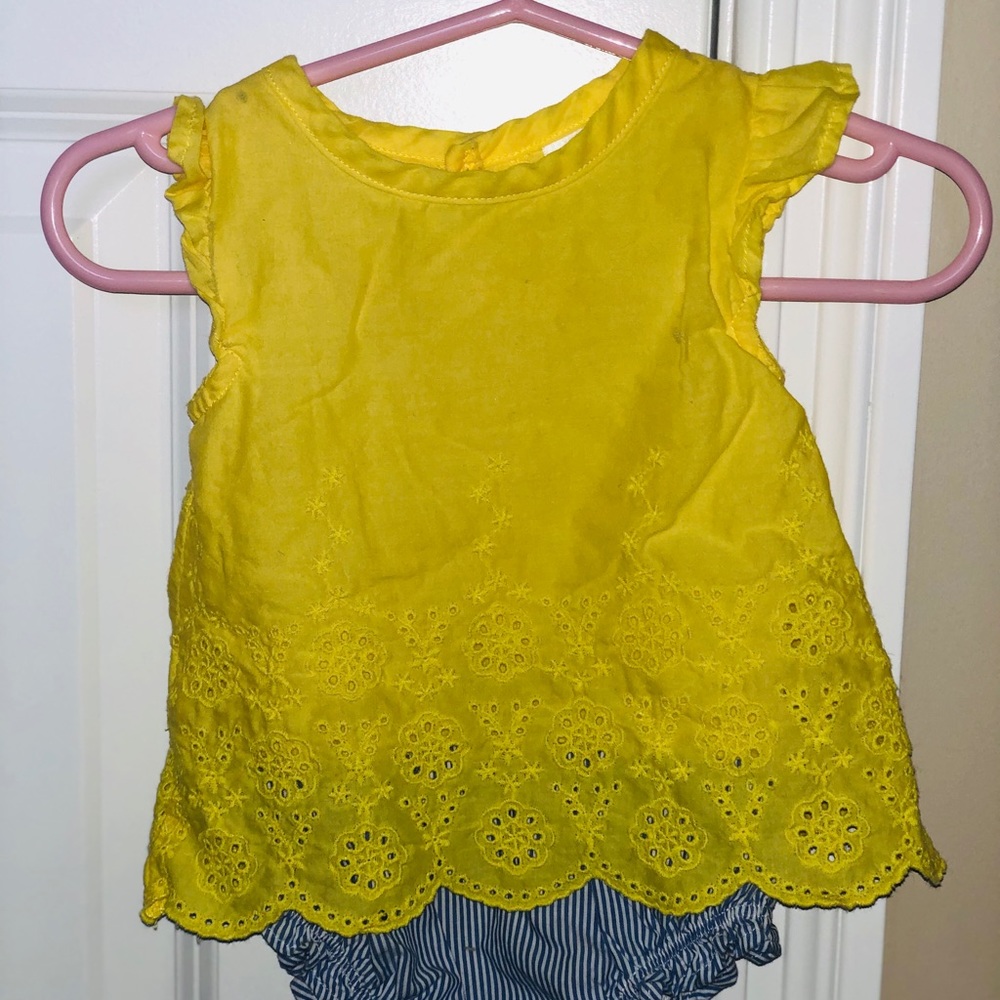 Vibrant yellow onesie